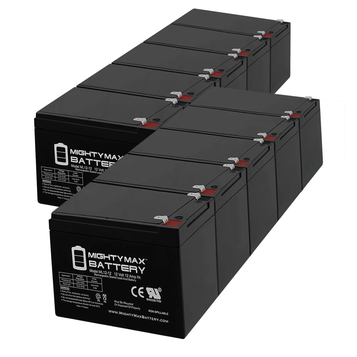 12V 12AH Deep-Cycle Rechargeable Battery I4507