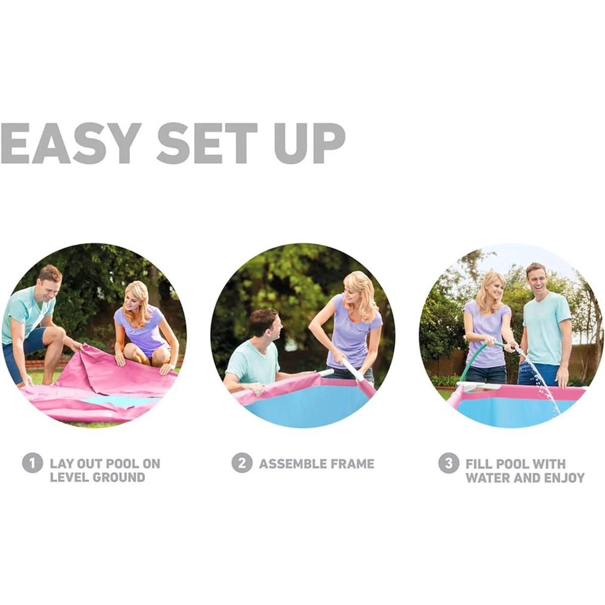Pink 8' x 30" Above Ground Swimming Pool B107