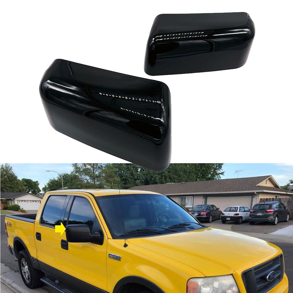 Black Mirror Cover Trim Overlay Set for Ford F-150 Q848072
