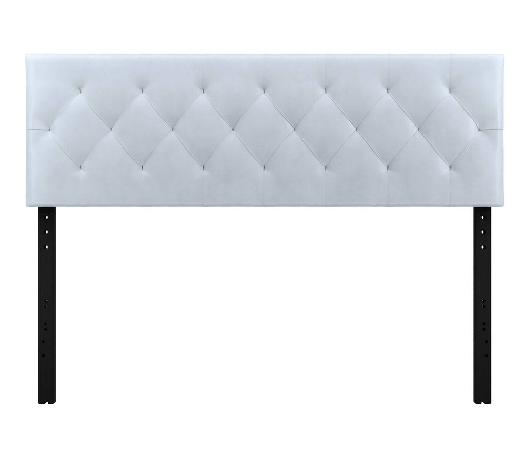 White Faux Leather Queen Headboard L470
