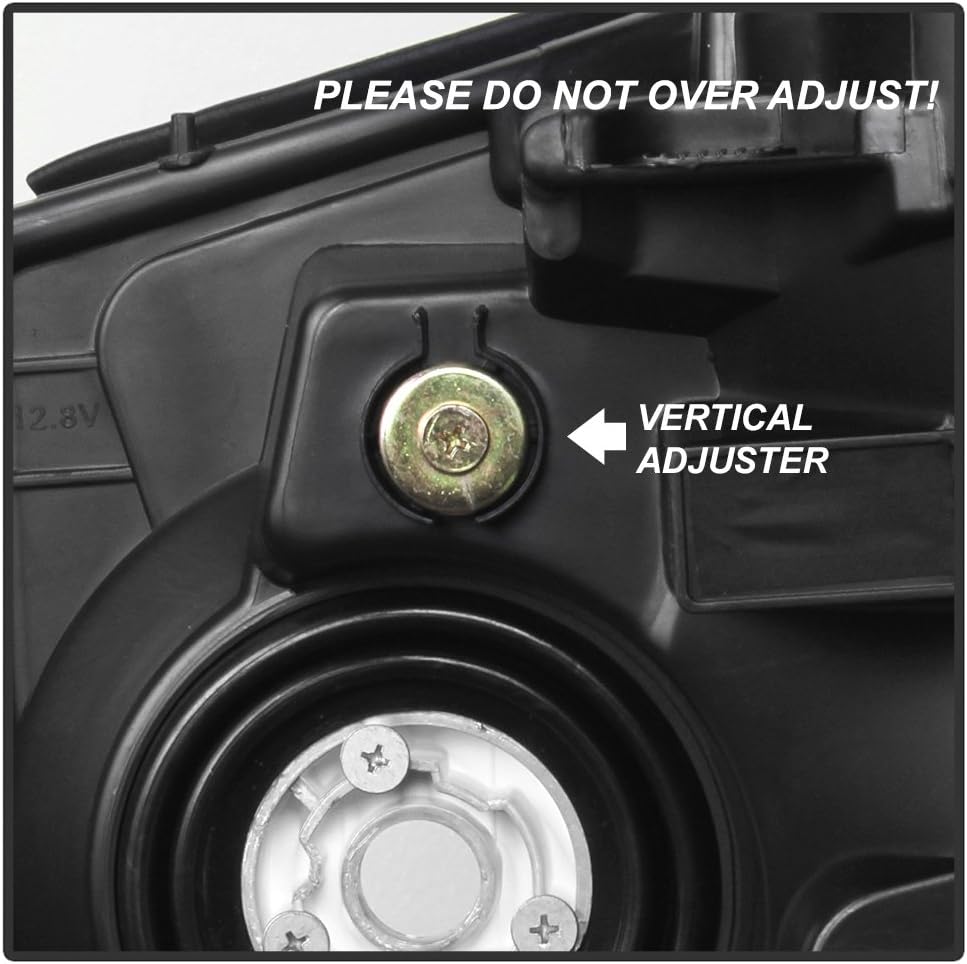 Black Headlights Replacement Front Lamps Pair Y864500
