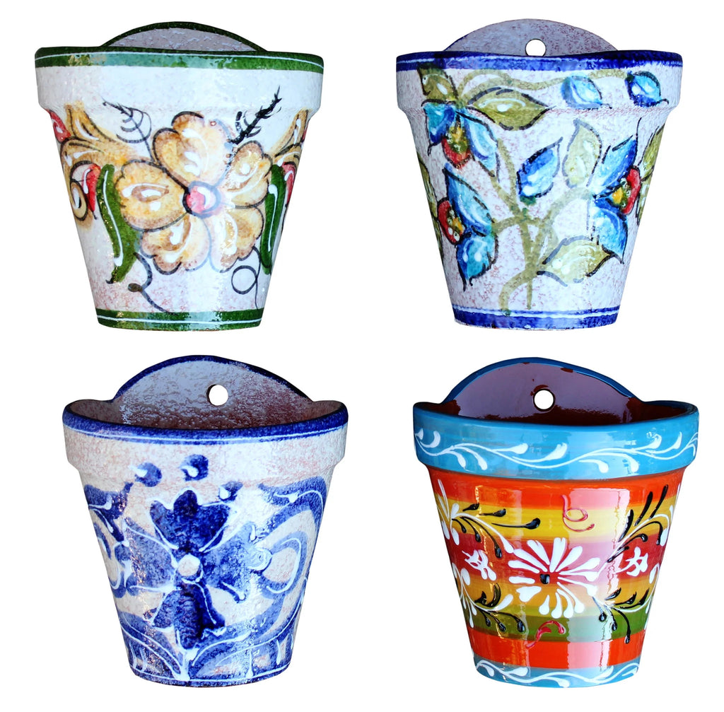 Wall Hanging Flower Pot (Spanish Blue) O67200