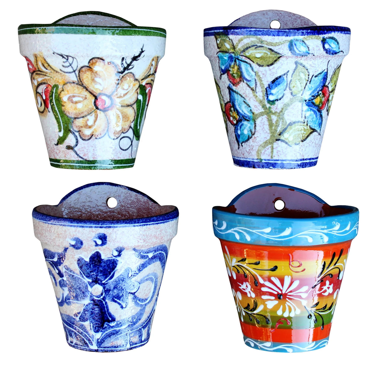 Wall Hanging Flower Pot (Spanish Blue) O67200
