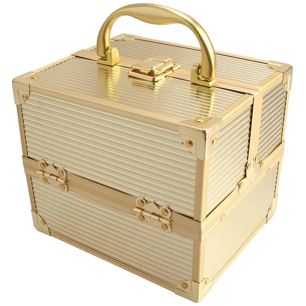 Compact Makeup Case Gold Stripe C51885