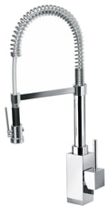 Chrome Single Handle Kitchen Faucet with Spring Spout D57331