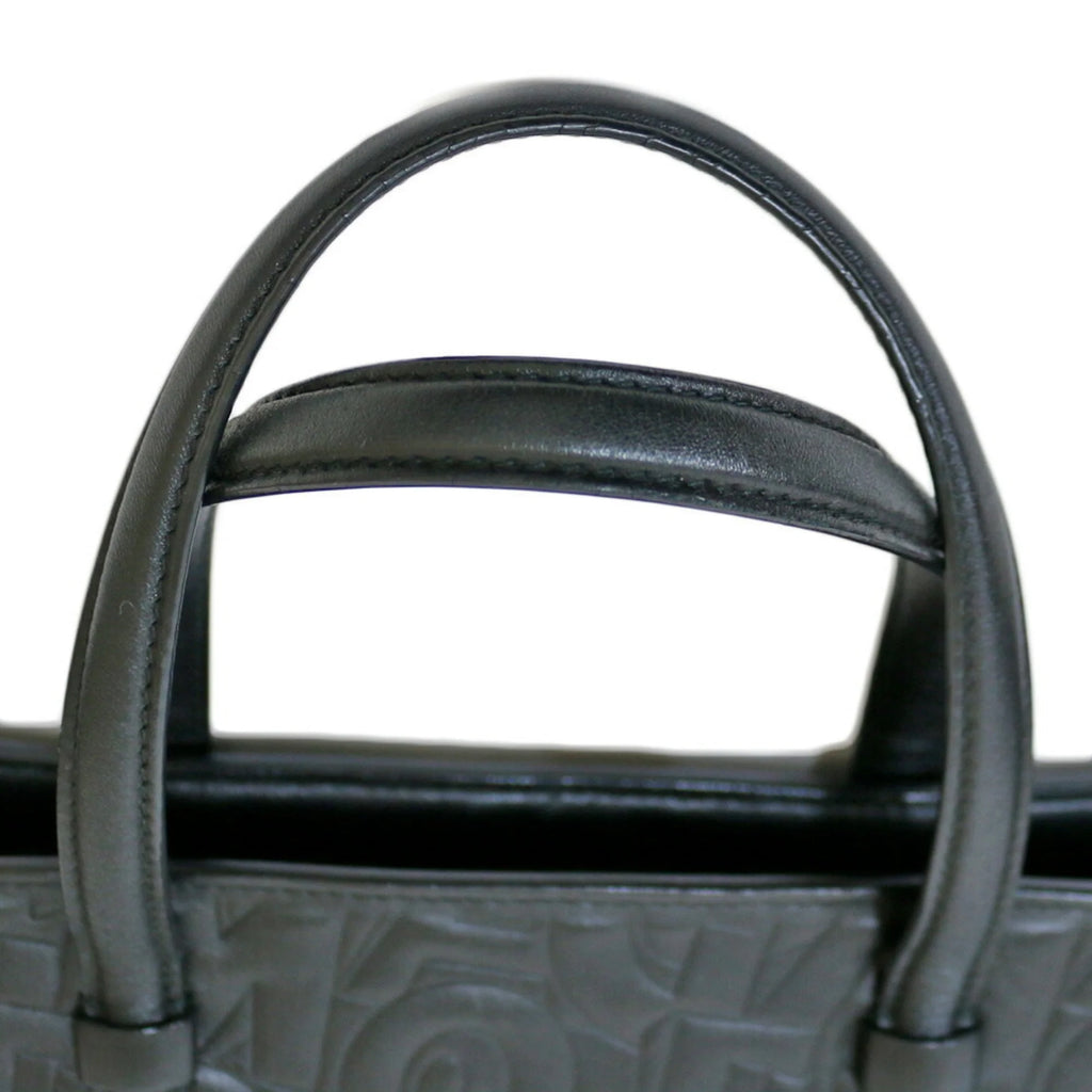 Pre-Owned Black Leather Handbag I698
