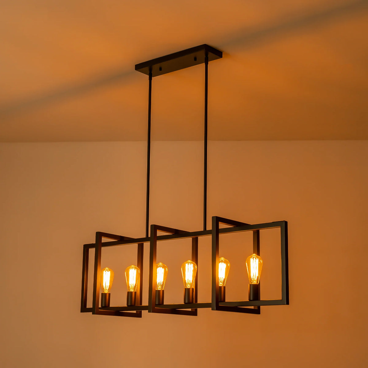 6-Light Dimmable Aluminum Kitchen Island Chandelier X28707