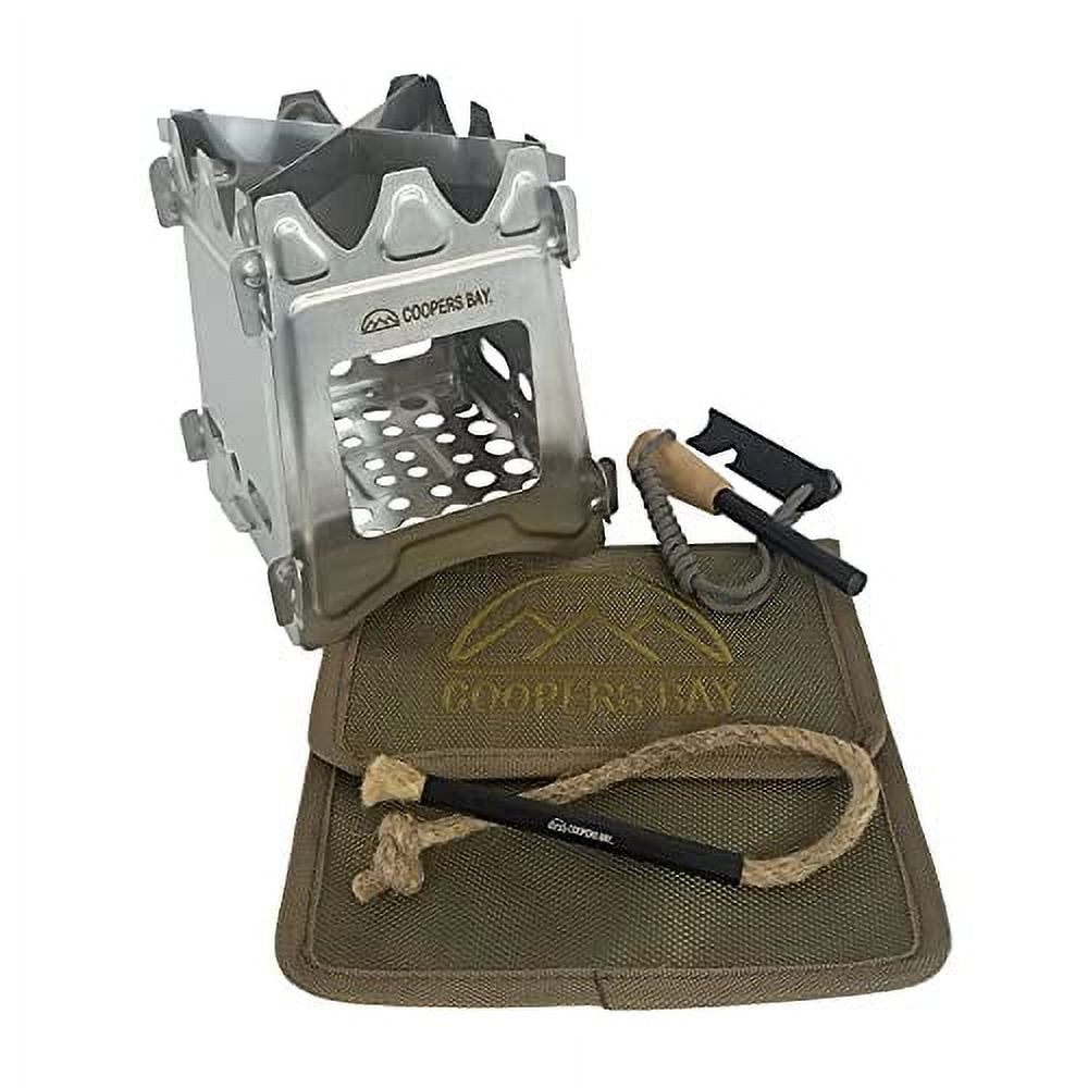 Stainless Steel or Titanium Twig Stove and Ferro Firestarting Package V506272