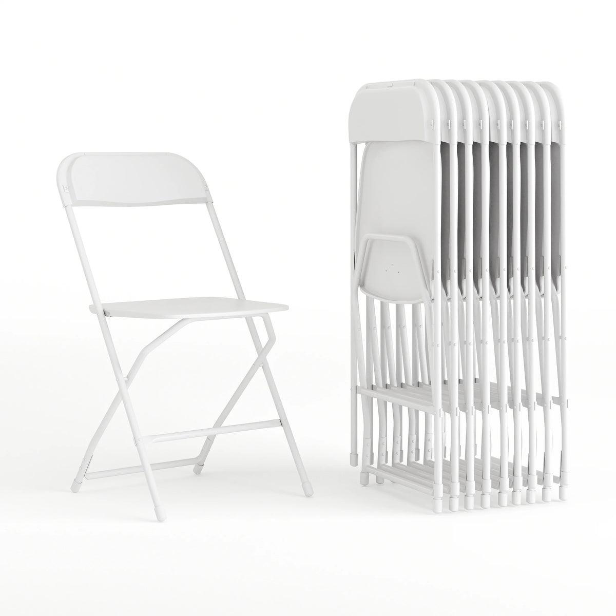White Plastic Folding Chair 10 Pack V691
