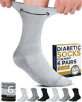 6 Pairs Crew Diabetic Socks Y461604