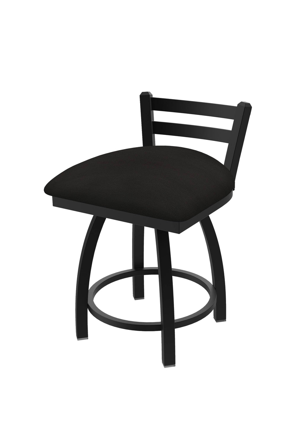 18x22 Low Back Swivel Vanity Stool with Black Wrinkle Finish R228