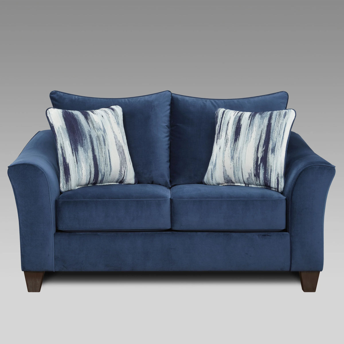 Navy Blue 4-Piece Fabric Sofa Set M742