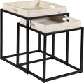 Natural Wood Nesting Tables Set Of 2 W7401