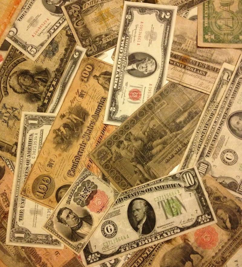Old Currency Gold Silver Certificate Large Small W7357