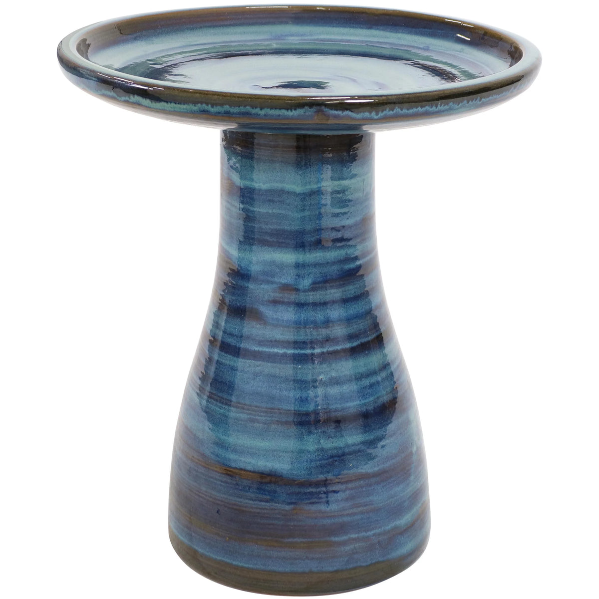 Glazed Ceramic Outdoor Bird Bath J81453