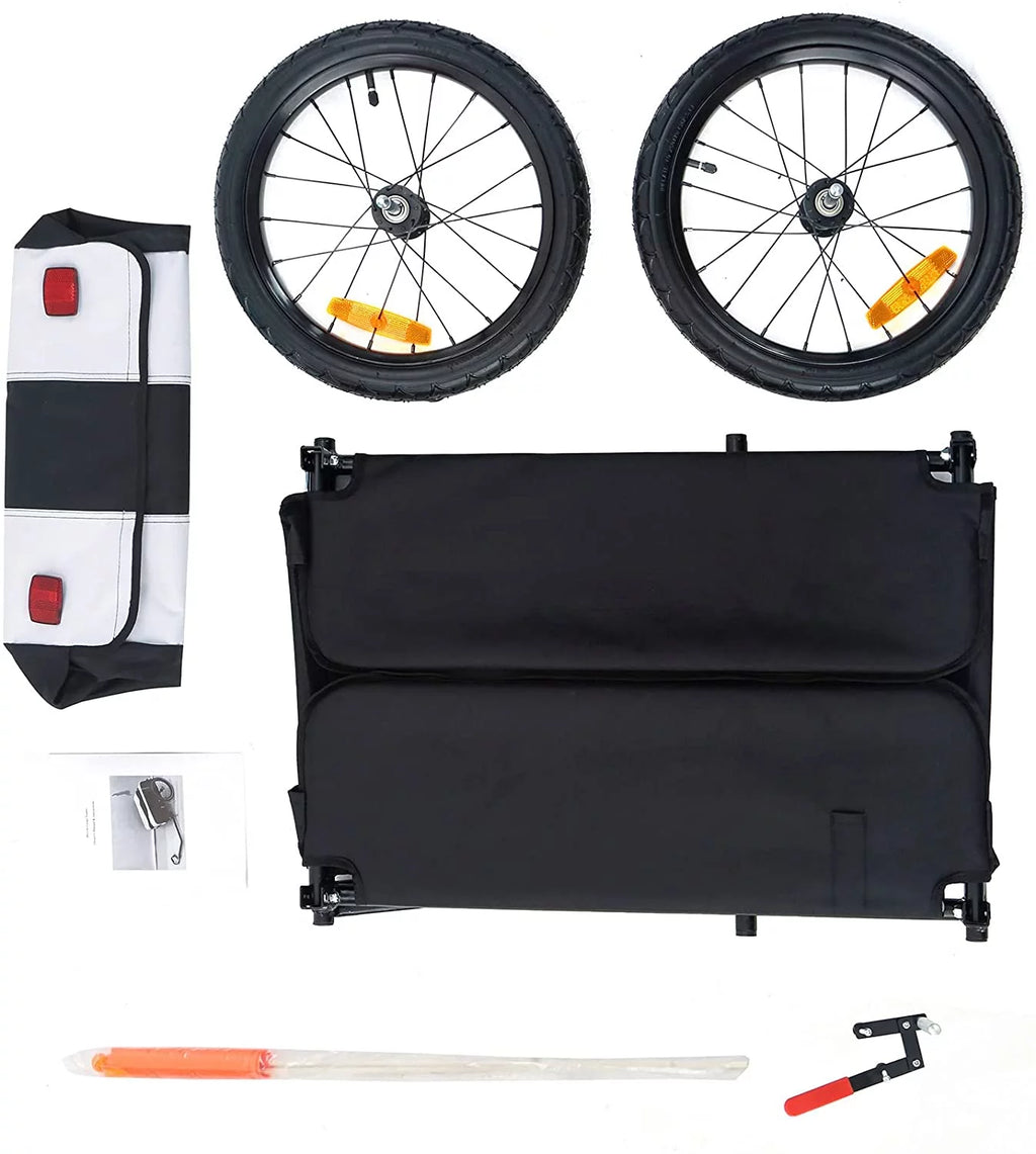 Two-Wheel Bicycle Cargo Trailer, White X521