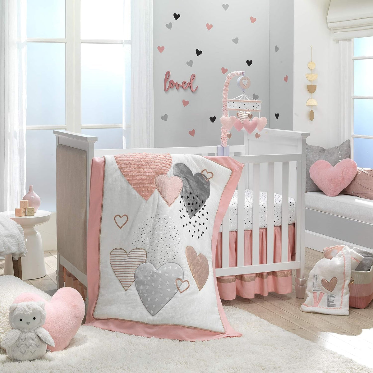 Pink/White Musical Baby Crib Mobile C761