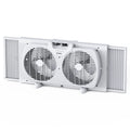 9 3-Speed Twin Window Fan with Removable Bug Screen, White Q134