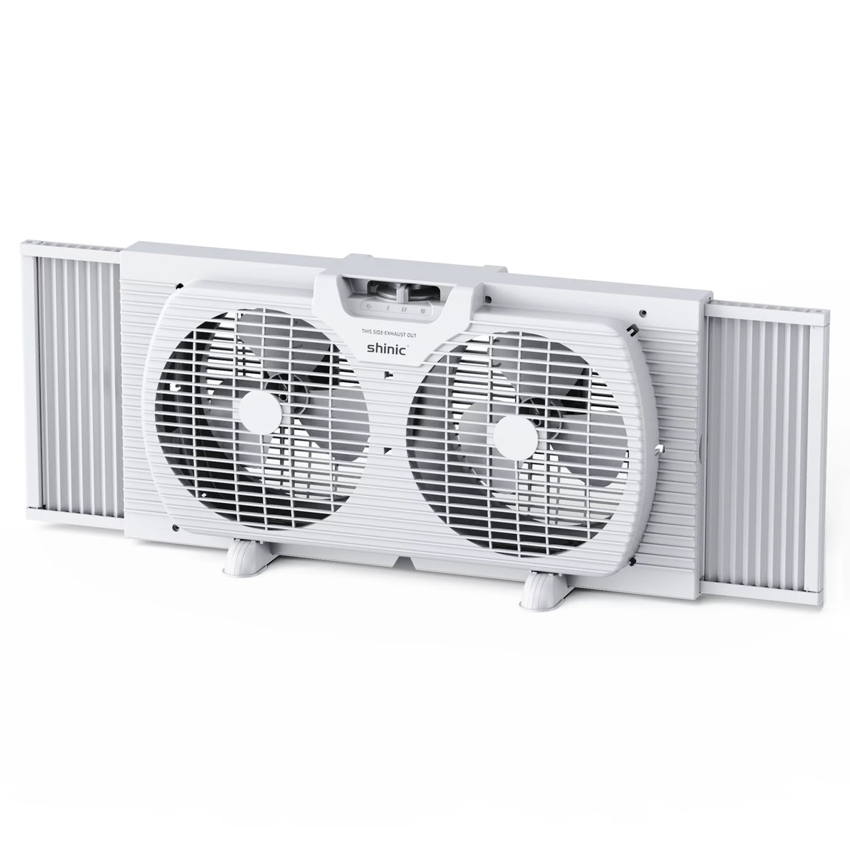 9 3-Speed Twin Window Fan with Removable Bug Screen, White Q134