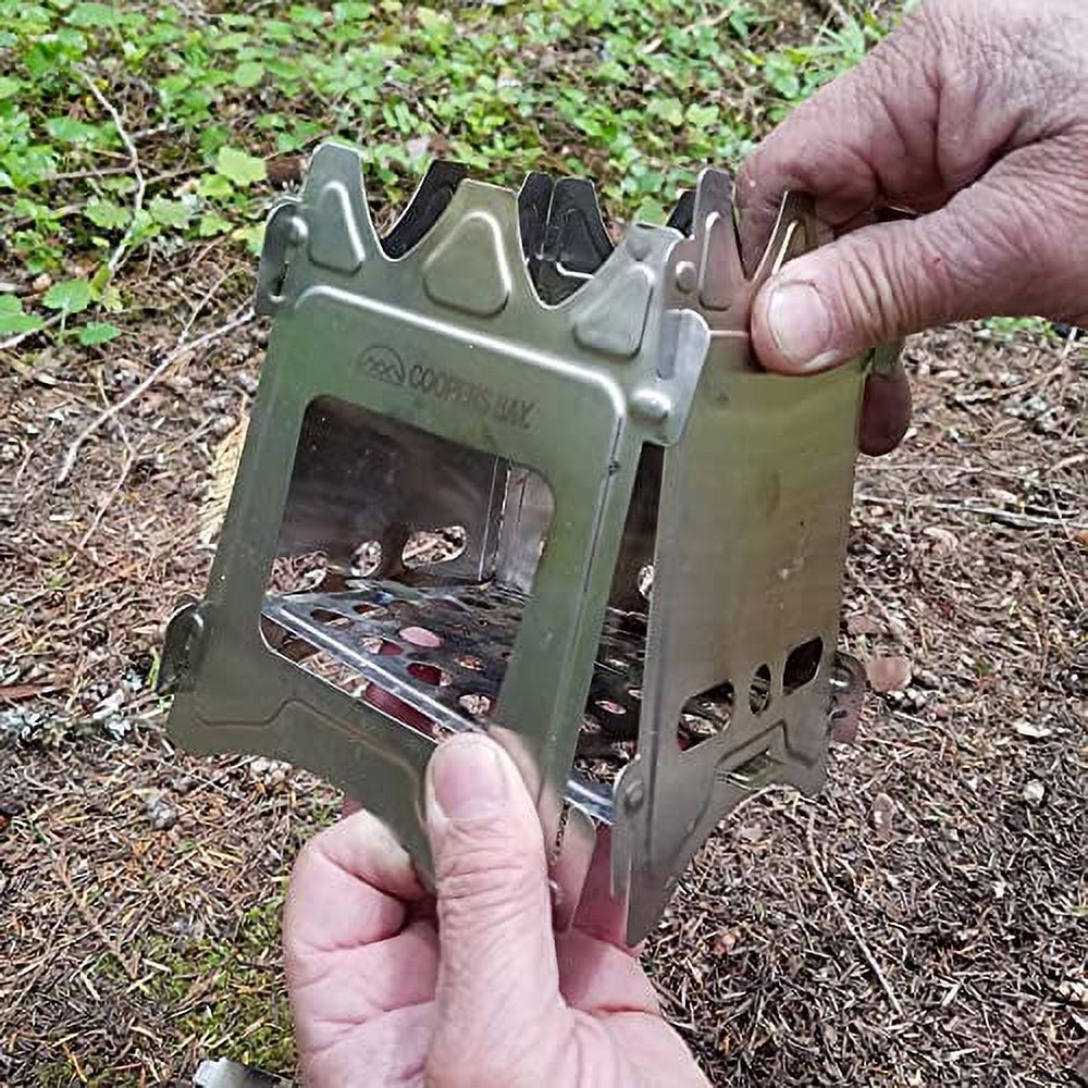 Stainless Steel or Titanium Twig Stove and Ferro Firestarting Package V506272