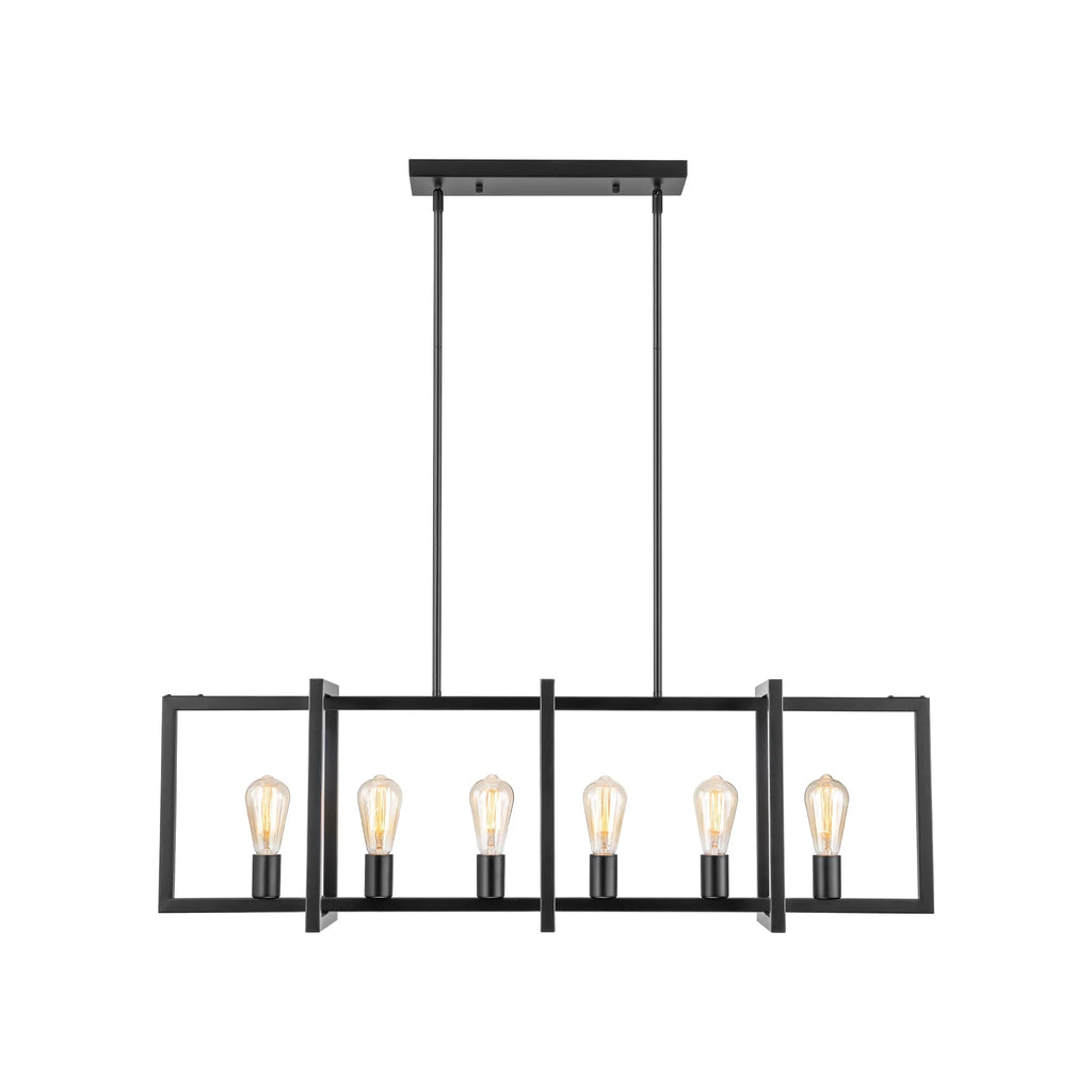 6-Light Dimmable Aluminum Kitchen Island Chandelier X28707