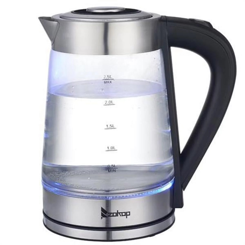1500W 2.5L Blue Glass Electric Kettle M216645