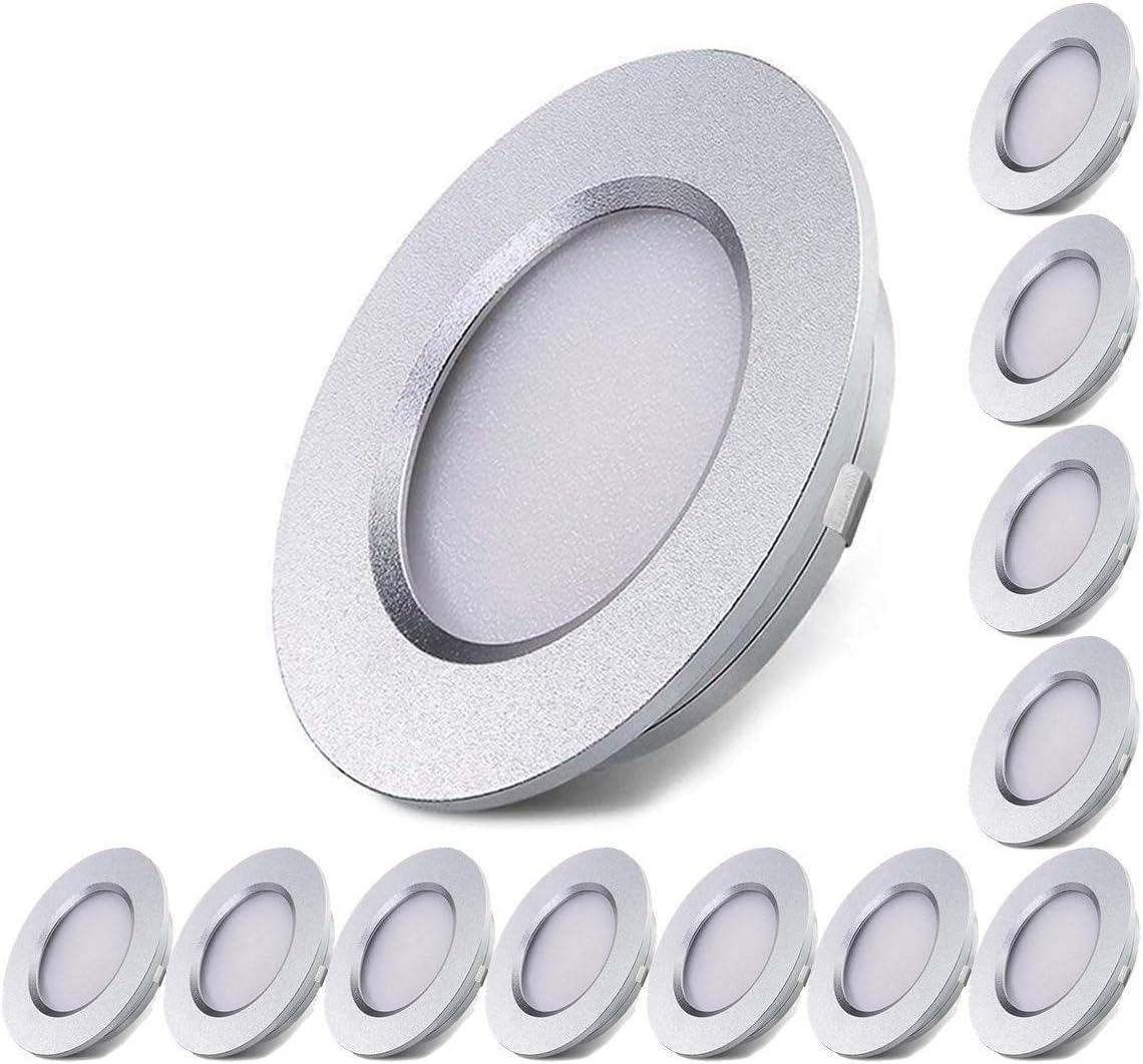 12V Waterproof Ultra-Thin LED Ceiling Light 3000K Warm White 12 Pack O97076