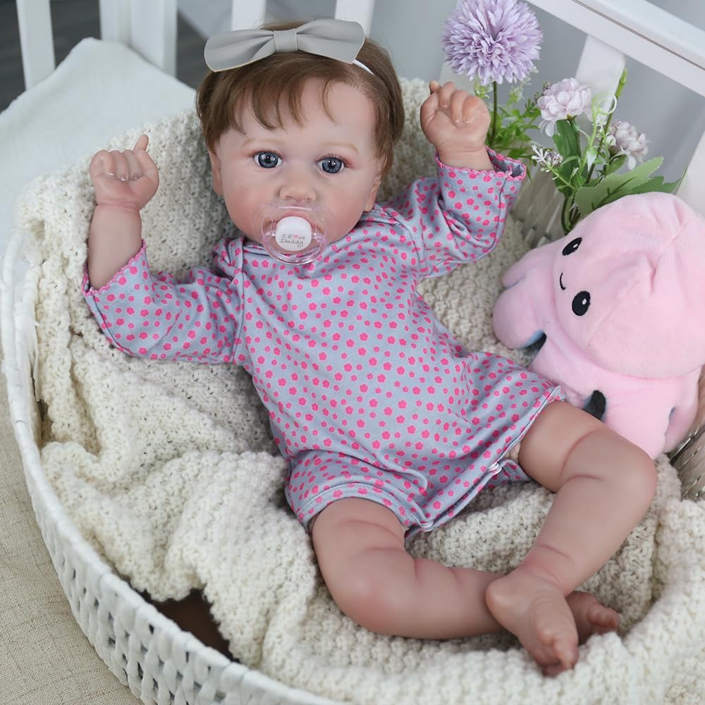 20 inch Handmade Vinyl Reborn Baby Doll with Weighted Cloth Body G488