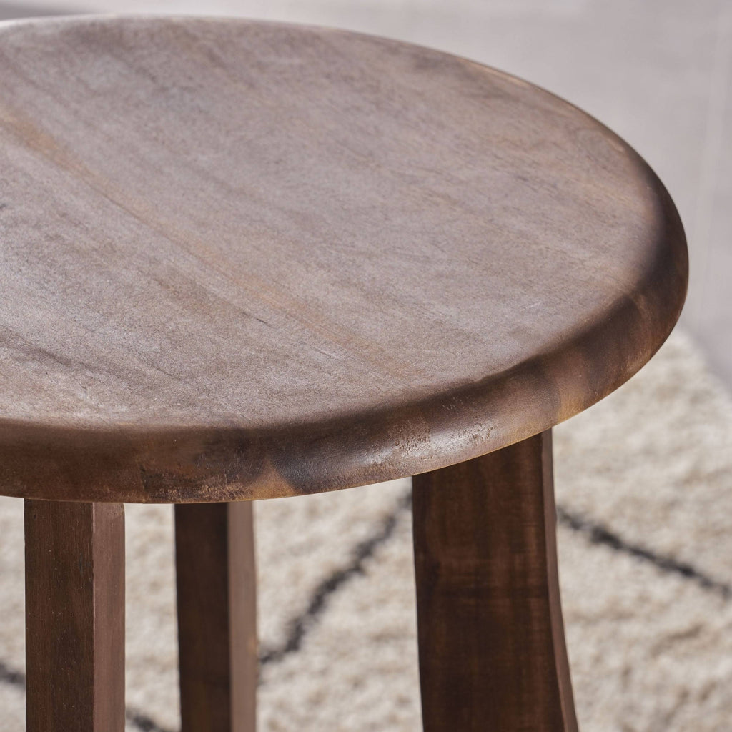 Grey Acacia Wood Barstool (Set of 2) D79363