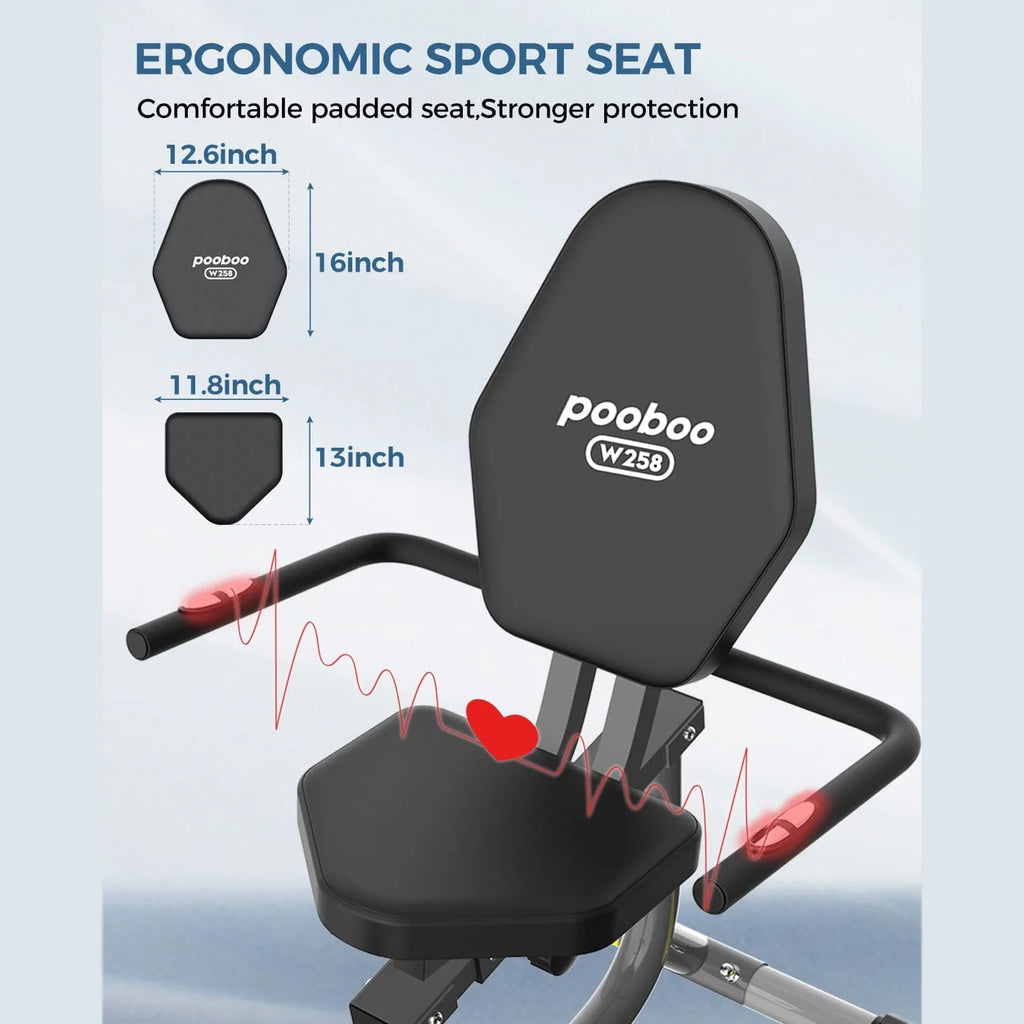 Recumbent Exercise Bike Belt Drive Indoor Cycling Bike X80036
