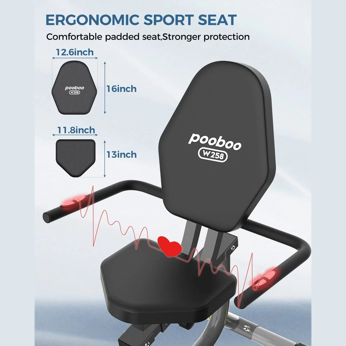 Recumbent Exercise Bike Belt Drive Indoor Cycling Bike X80036