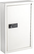 Steel Key Cabinet with Combination Lock, 40 Keys, White F82369