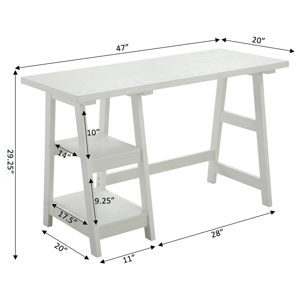 Charcoal Grey Desk with Shelves I857949