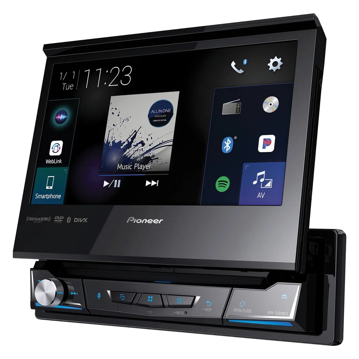 Single-DIN DVD Receiver with Motorized Display S4874