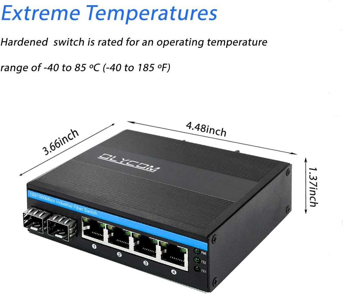 4 Port Industrial Gigabit Ethernet Switch L976