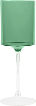 Green 9 oz Plastic Wine Glasses Set of 10 R1210