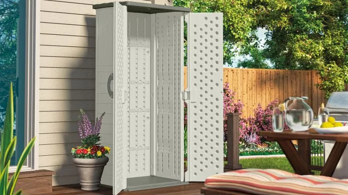 Resin Vertical Storage Shed, 22 Cubic feet P584