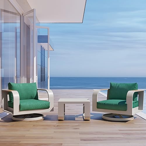 4 Pieces Aluminum Patio Furniture Set Dark Grey G8266
