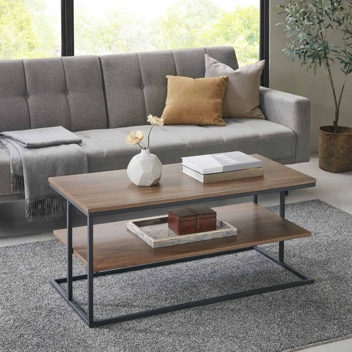 42" 2 Tier Metal Coffee Table P527176