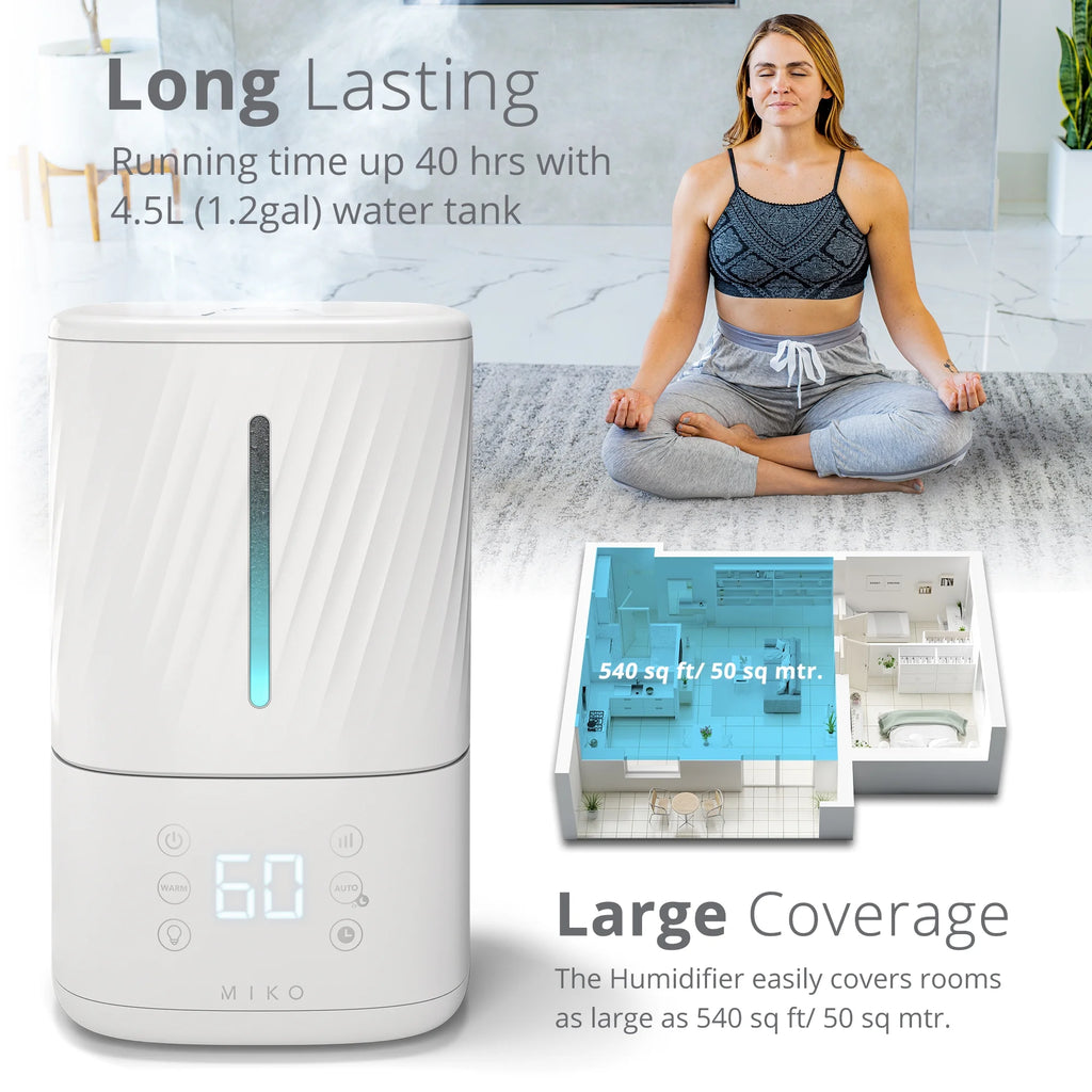 Ultrasonic Cool and Warm Mist Humidifier with Water Filter U2624