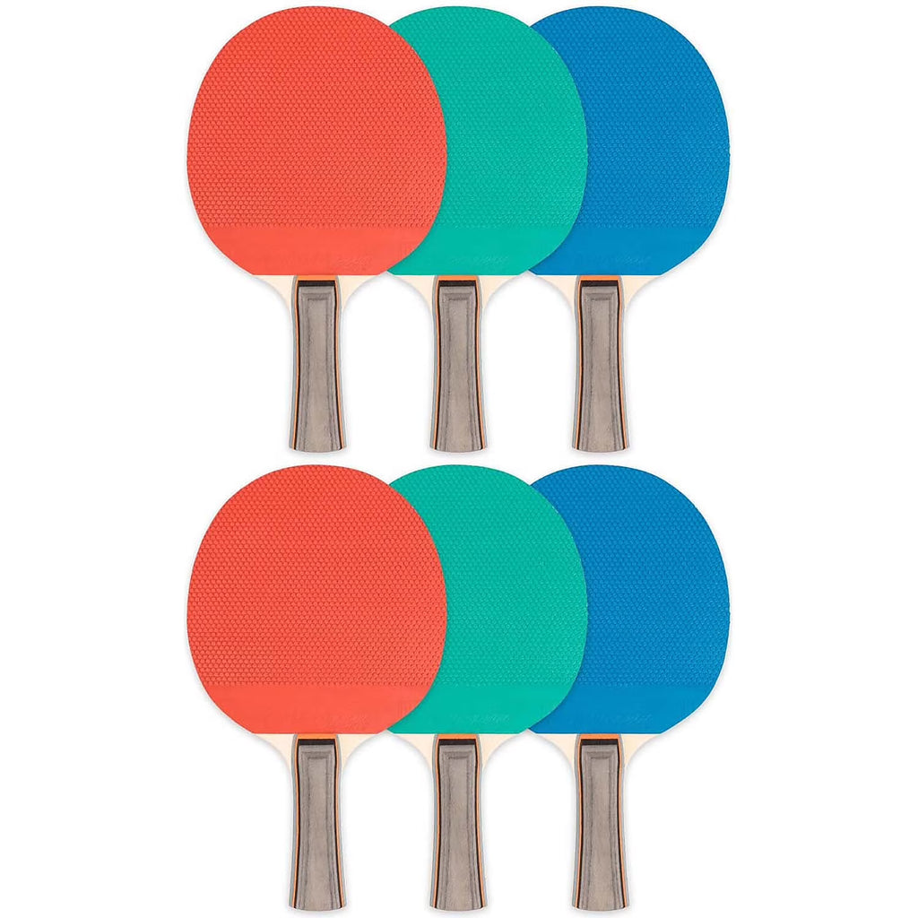 6 Each Table Tennis Paddle Rubber Wood P291