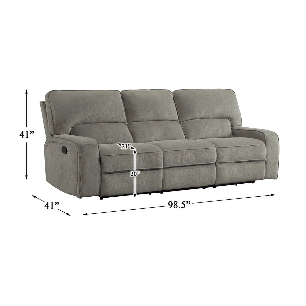 Brown Chenille Double Reclining Sofa X2643