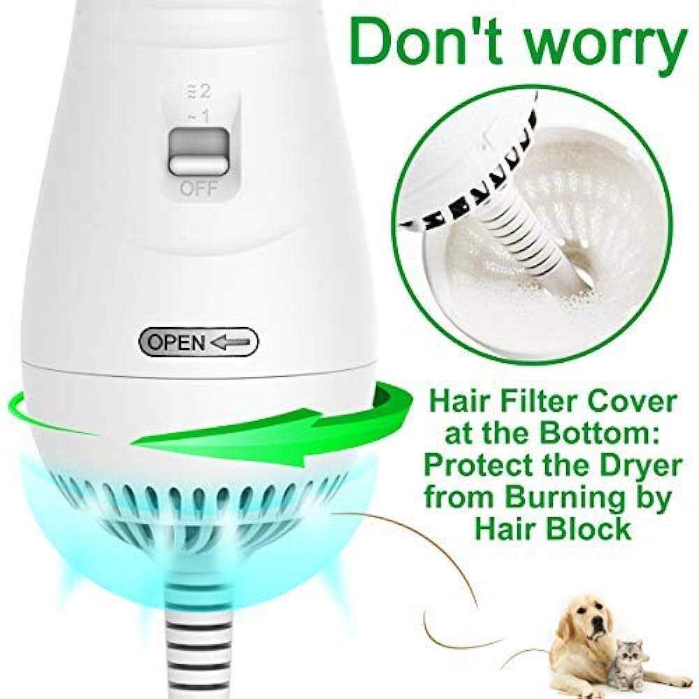 2 in 1 Pet Grooming Hair Dryer with Slicker Brush O736981