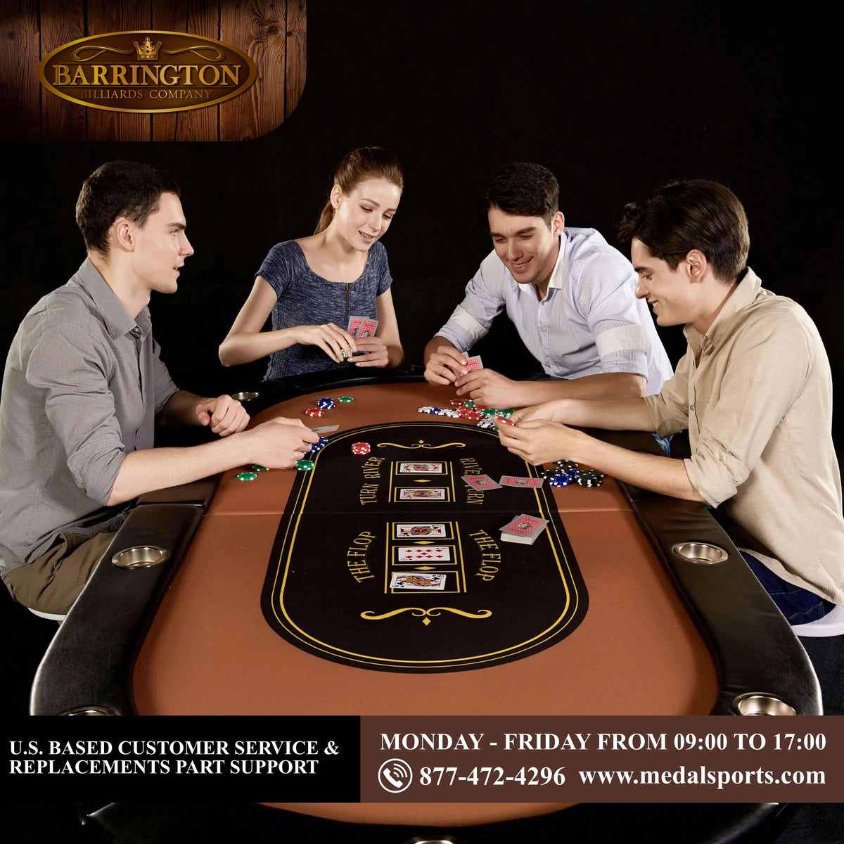 10-Player Poker Table B98368