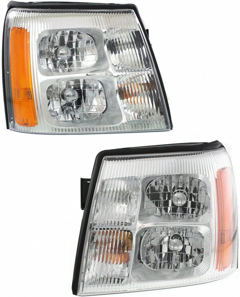 Headlight Assembly Pair for Cadillac Escalade 2002 W24312