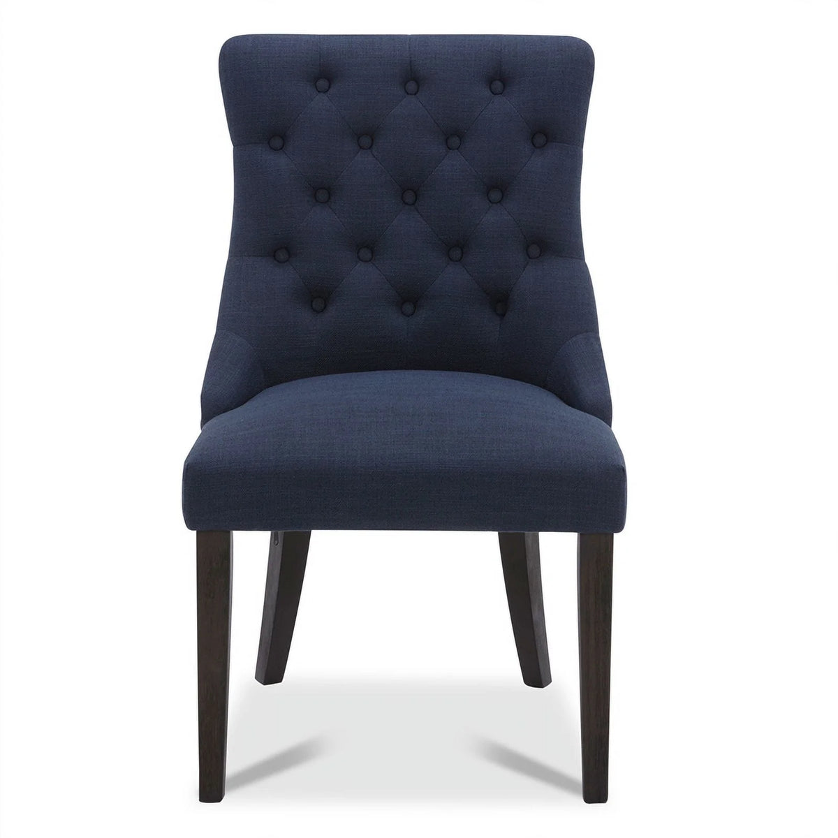 Blue Fabric Wood Dining Chair Set of 2 Z470240