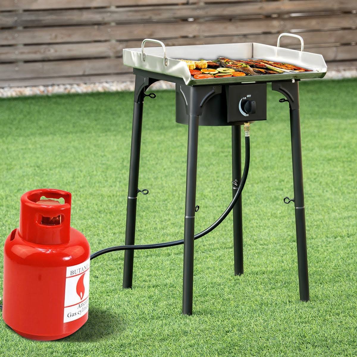 Portable Propane Outdoor Camp Stove with Adjustable Legs Q994674