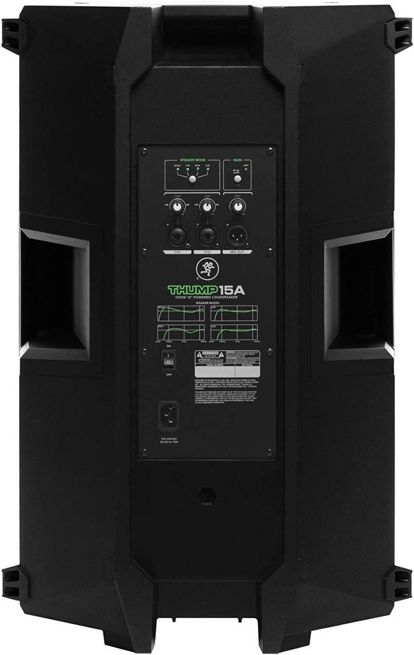 1300W 15 Powered Loudspeaker with Speaker Stand and 2 XLR Cables V604