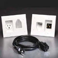 White Recessed Pro-Power Kit with Straight Blade Inlet I549446
