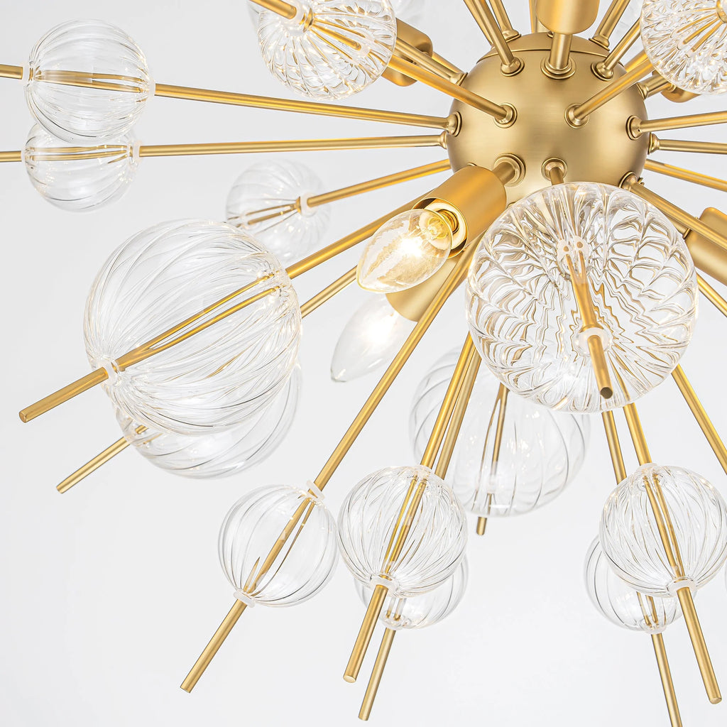 6-Light Globe Bubble Sputnik Chandelier D1548